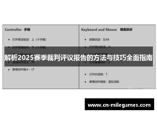 解析2025赛季裁判评议报告的方法与技巧全面指南